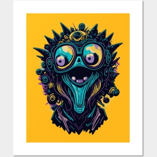 Always Happy Alien Posters and Art